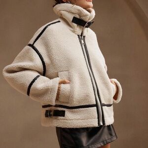 Women's Cream Shearling Jacket